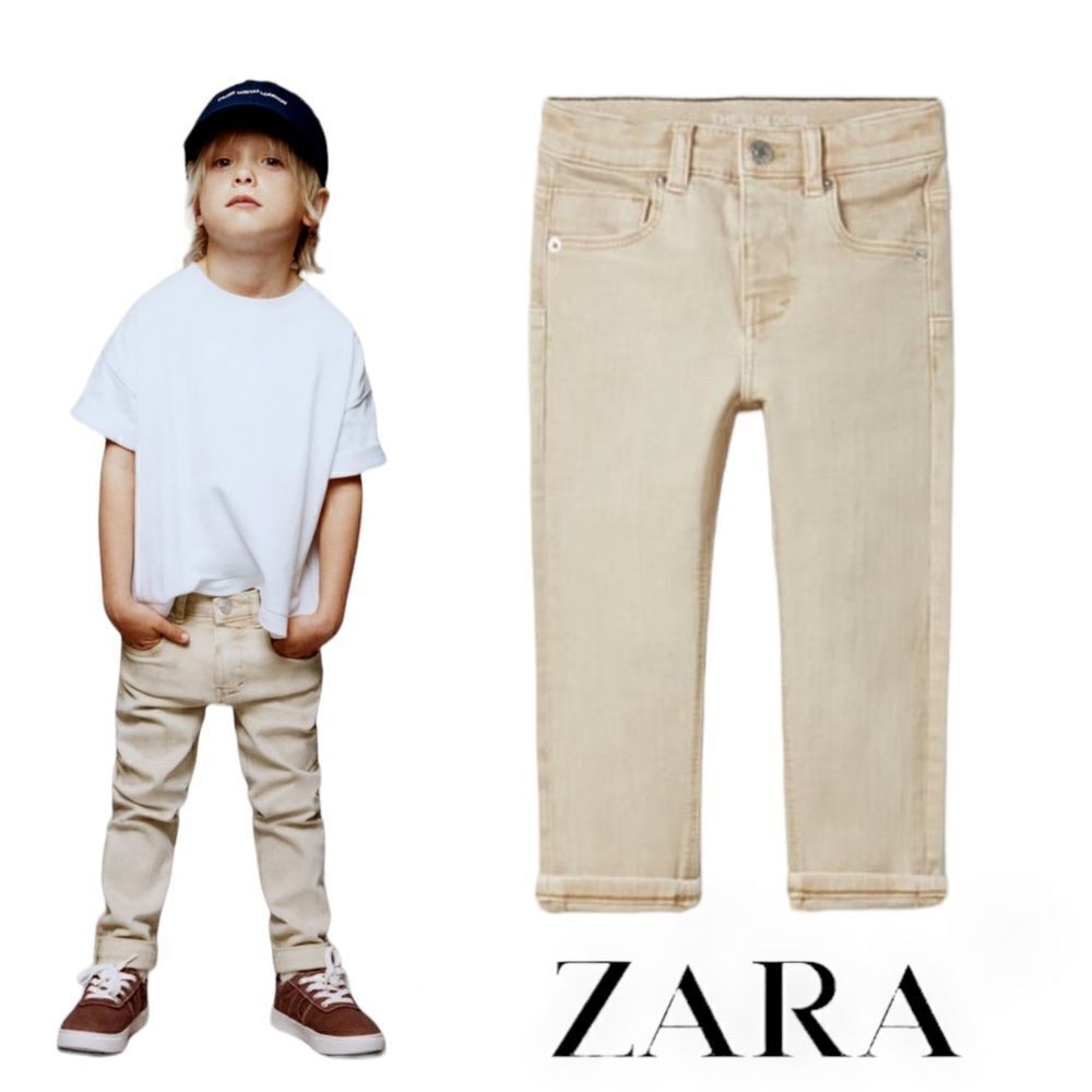Zara Toddler Beige Slim Jeans, 12-18 mo